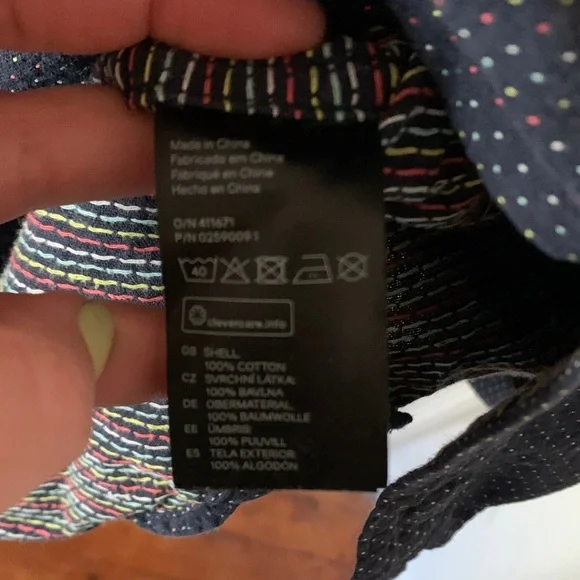 H&M Dark Blue Shirt with Multicolor Dots - Picture 7 of 8